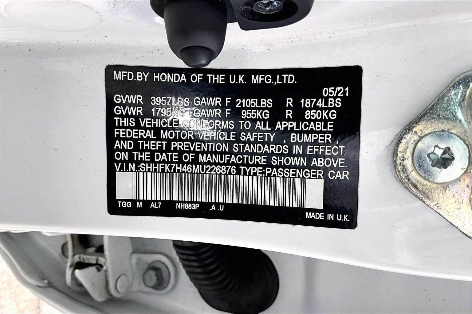 Used 2021 Honda Civic Sport image 16
