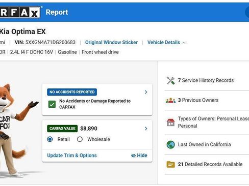 Used 2013 Kia Optima EX w/ Premium Pkg FWD image 2