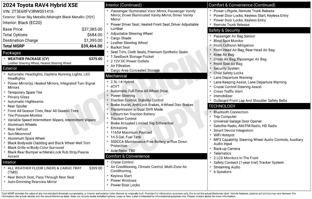 Certified 2024 Toyota RAV4 XSE w/ Weather Package AWD/4WD image 25