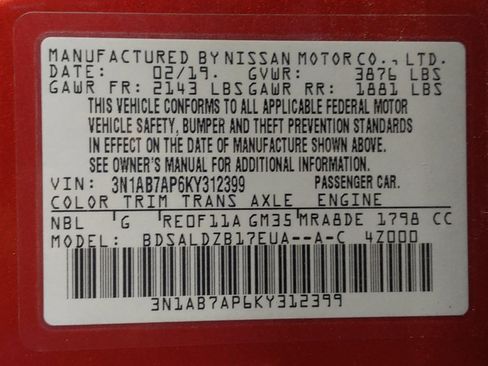 Used 2019 Nissan Sentra SV w/ Special Edition Package FWD image 33