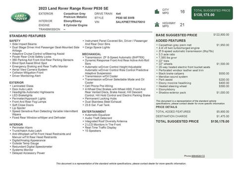 Used 2023 Land Rover Range Rover SE AWD/4WD image 46