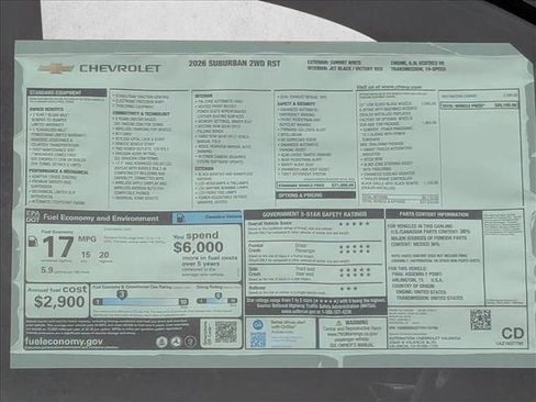 New 2026 Chevrolet Suburban RST image 18