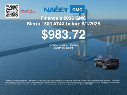New 2026 GMC Sierra 1500 AT4X w/ LPO, Black Badging Package AWD/4WD image 7