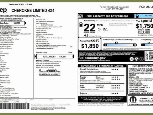 Used 2020 Jeep Cherokee Limited image 3