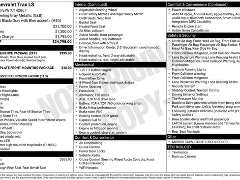 New 2026 Chevrolet Trax LS w/ LS Convenience Package FWD image 29