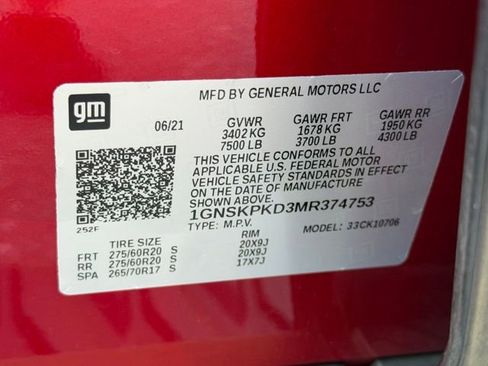 Certified 2021 Chevrolet Tahoe Z71 AWD/4WD image 23