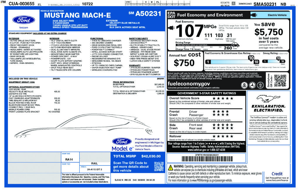 Used 2025 Ford Mustang Mach-E Select RWD image 18