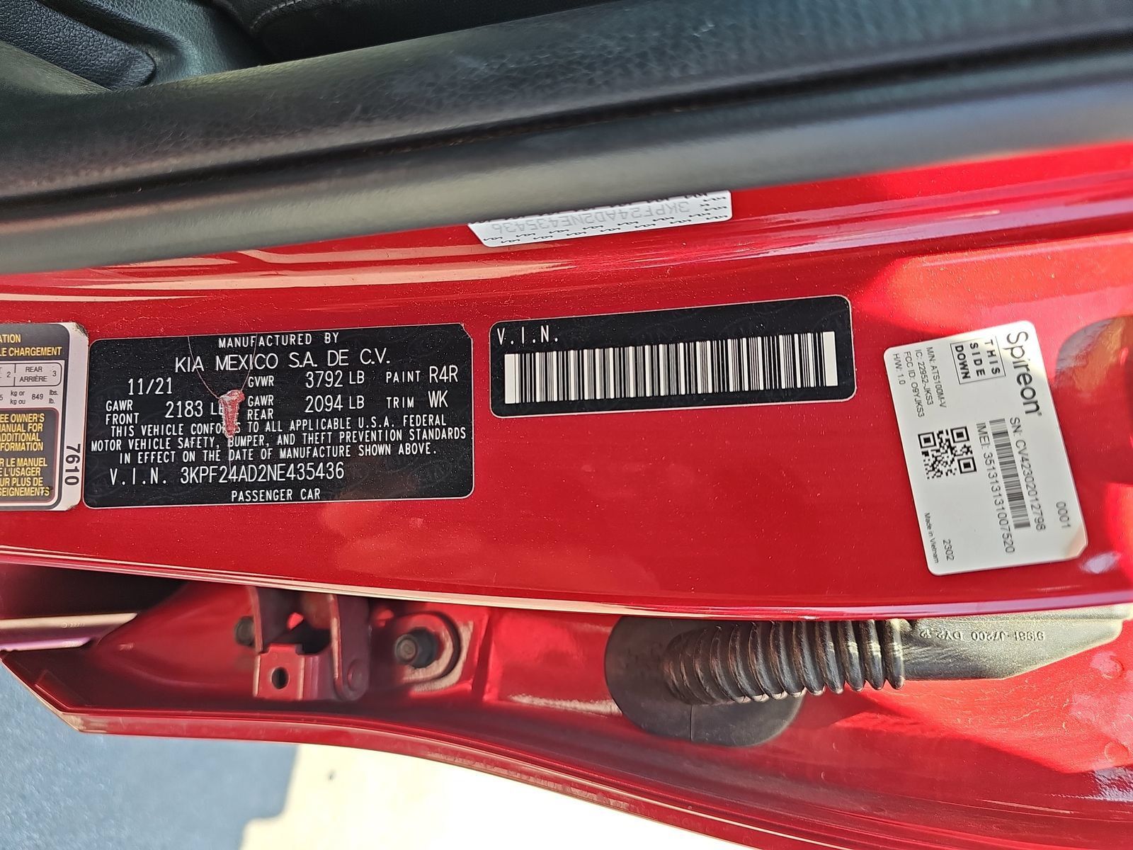 Used 2022 Kia Forte LXS FWD image 11