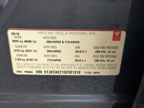 Used 2016 Tesla Model X 90D AWD/4WD image 28
