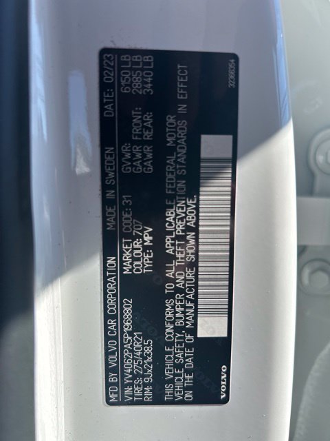 Certified 2023 Volvo XC90 B6 Ultimate w/ Protection Package Premier AWD/4WD image 29