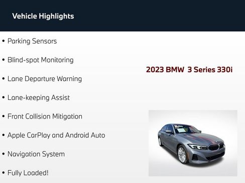 Used 2023 BMW 330i Sedan w/ Driving Assistance Package RWD image 62