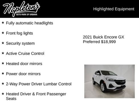 Used 2021 Buick Encore GX Preferred w/ Cold Weather Comfort Package FWD image 16