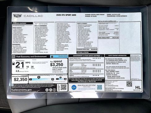 New 2026 Cadillac XT5 Sportv w/ LPO, Red Accent Package AWD/4WD image 14
