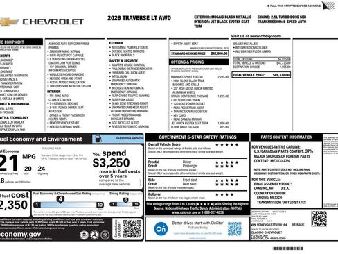 New 2026 Chevrolet Traverse LT w/ Midnight/Sport Edition image 4