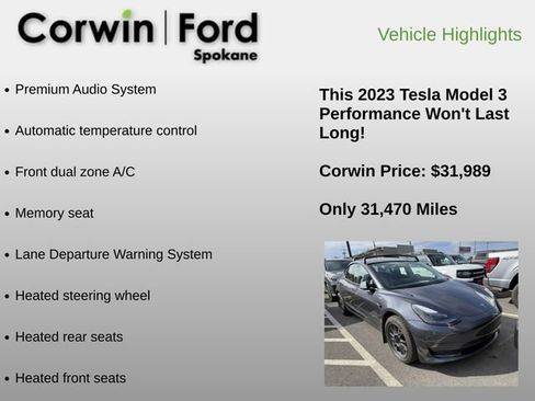 Used 2023 Tesla Model 3 Performance image 2