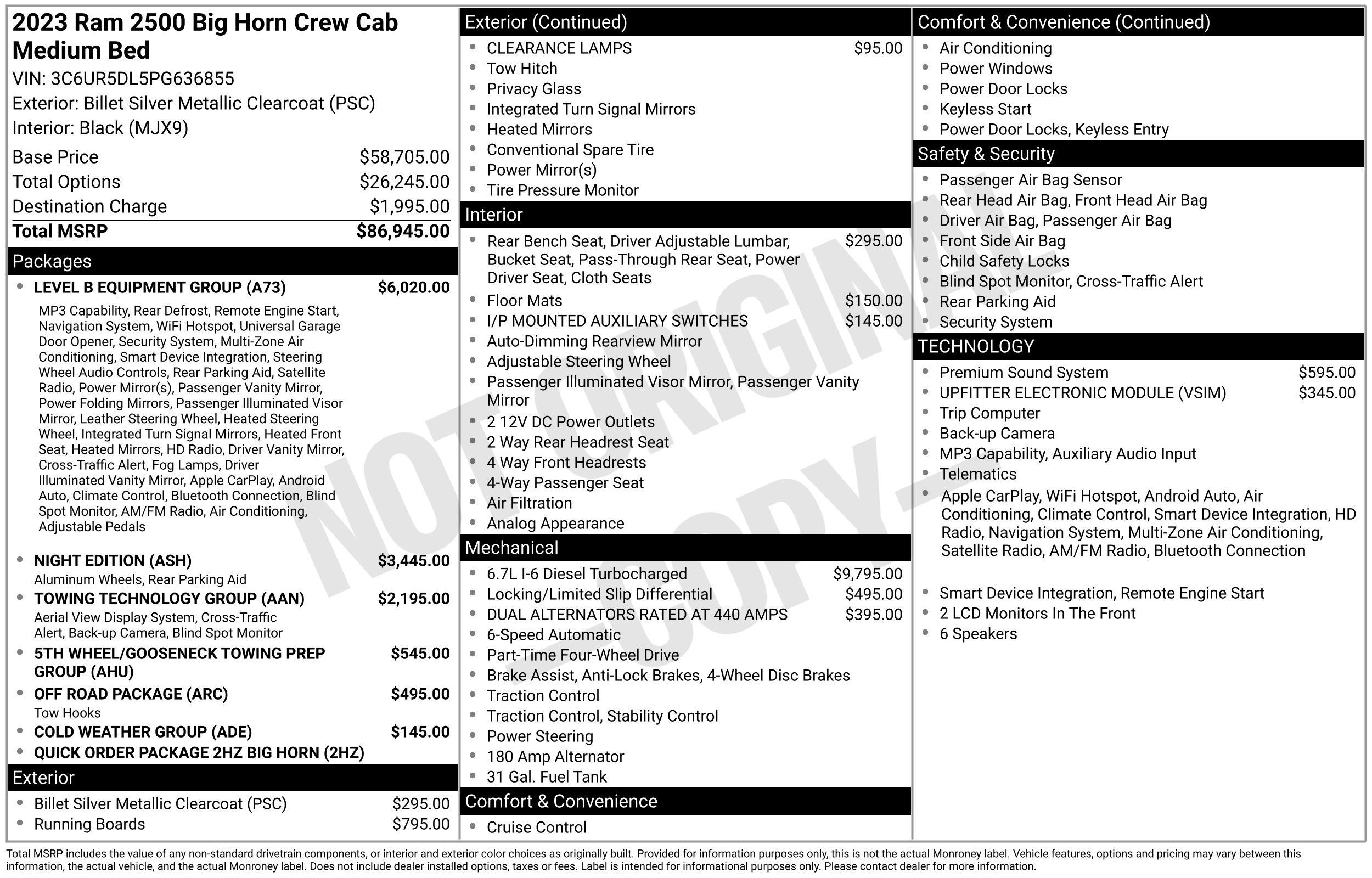 Used 2023 RAM 2500 Big Horn w/ Level B Equipment Group AWD/4WD image 2