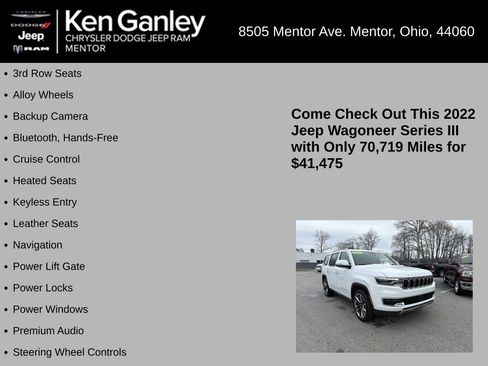 Used 2022 Jeep Wagoneer Series III w/ Premium Group I image 5