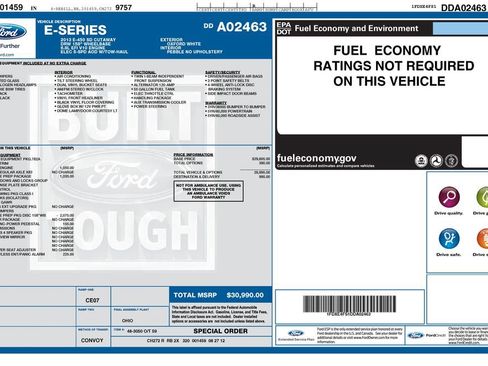 Used 2013 Ford E-450 and Econoline 450 Super Duty w/ Motorhome Prep Pkg RWD image 9