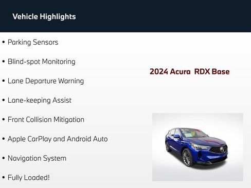 Used 2024 Acura RDX A-Spec AWD/4WD image 73
