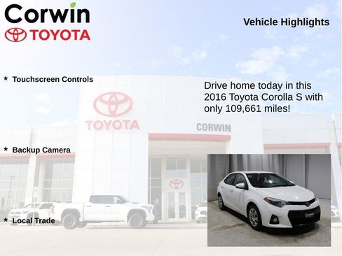 Used 2016 Toyota Corolla S image 6