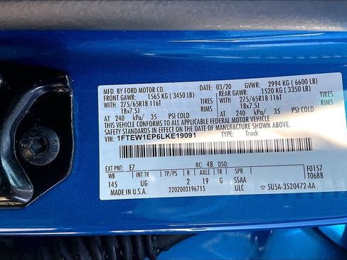 Used 2020 Ford F150 XLT w/ Equipment Group 302A Luxury AWD/4WD image 19