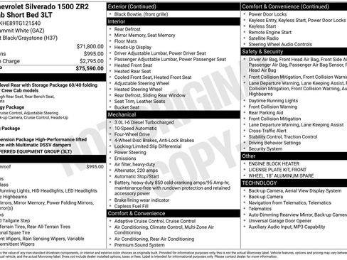 Certified 2026 Chevrolet Silverado 1500 ZR2 AWD/4WD image 16