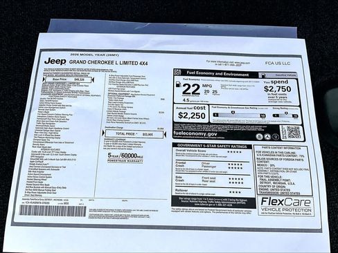 New 2026 Jeep Grand Cherokee L Limited AWD/4WD image 23