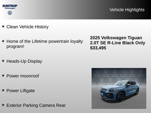 Used 2025 Volkswagen Tiguan SE R-Line AWD/4WD image 8