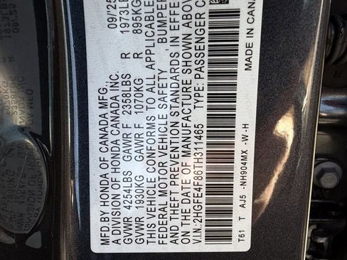 New 2026 Honda Civic Sport Touring image 25