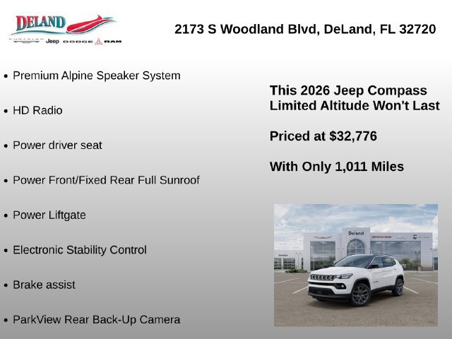 New 2026 Jeep Compass Limited w/ Sun, Sound & Navigation Group AWD/4WD image 29