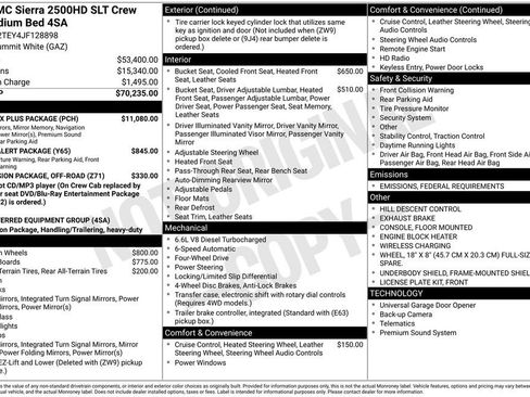 Used 2018 GMC Sierra 2500 SLT w/ Duramax Plus Package image 6