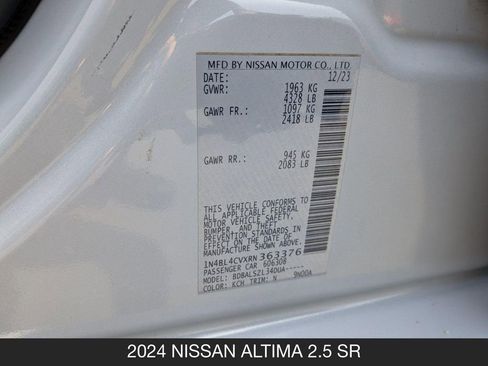Used 2024 Nissan Altima 2.5 SR FWD image 24
