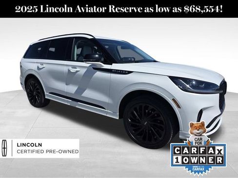 Certified 2025 Lincoln Aviator Reserve w/ Equipment Group 201A AWD/4WD image 1