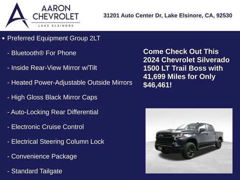 Used 2024 Chevrolet Silverado 1500 LT Trail Boss w/ LPO, Dark Essentials Package image 10