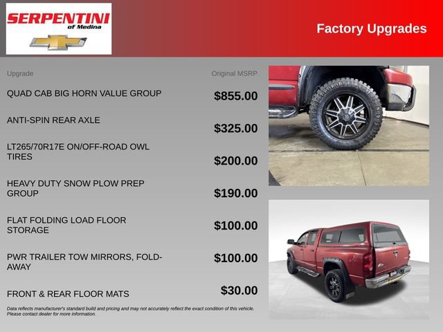 Used 2007 Dodge Ram 2500 Truck SLT w/ Quad Cab Big Horn Value Group AWD/4WD image 5