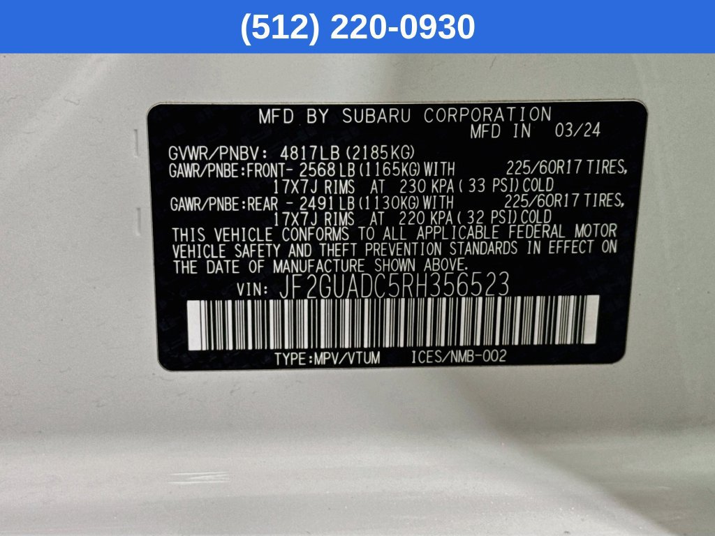 Used 2024 Subaru Crosstrek 2.0i Premium AWD/4WD image 41