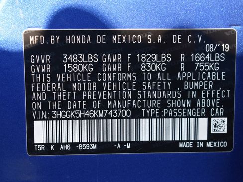 Used 2019 Honda Fit LX image 37