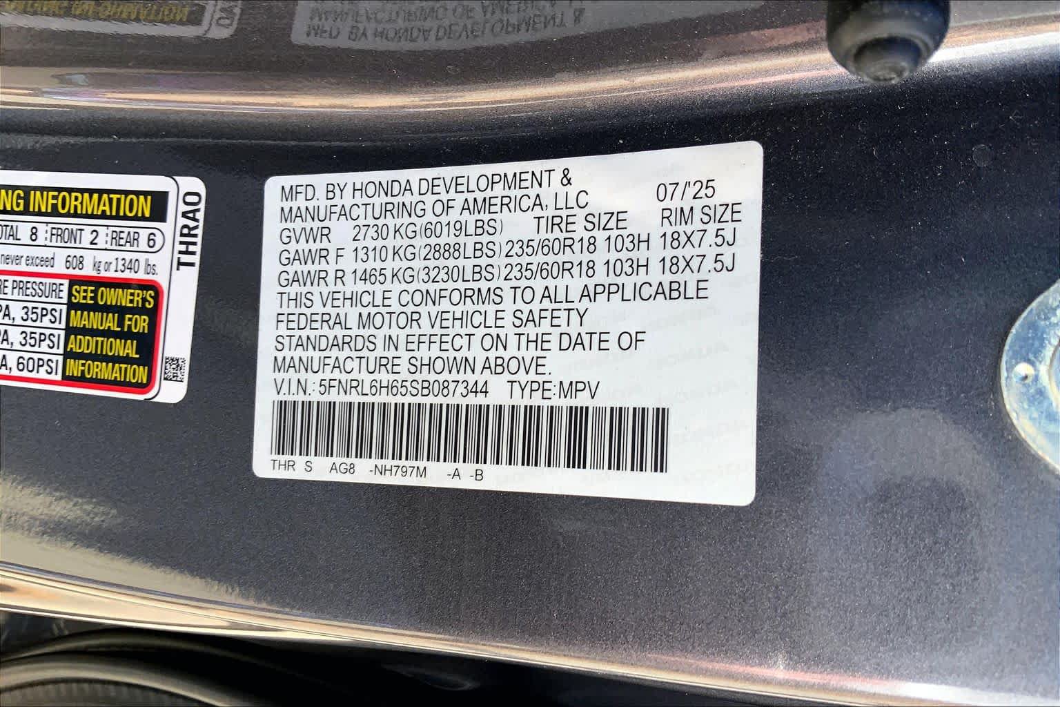 Used 2025 Honda Odyssey EX-L image 33