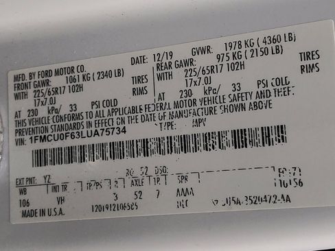 Used 2020 Ford Escape S image 33