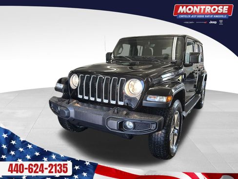 Used 2021 Jeep Wrangler Unlimited Sahara w/ Uconnect 4C Nav & Sound Group AWD/4WD image 1