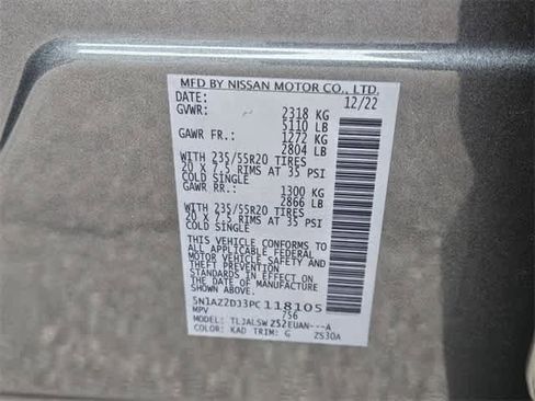 Used 2023 Nissan Murano Platinum w/ Cargo Package image 41