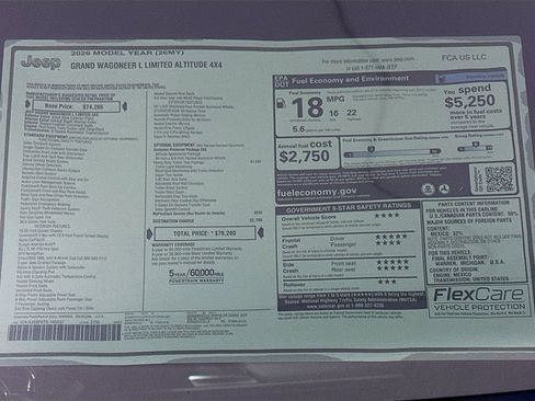 New 2026 Jeep Grand Wagoneer L Limited w/ HD Trailer Tow Package AWD/4WD image 21