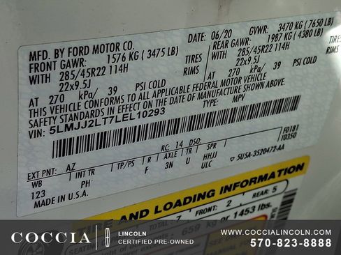 Certified 2020 Lincoln Navigator Reserve w/ Equipment Group 208A Reserve image 28