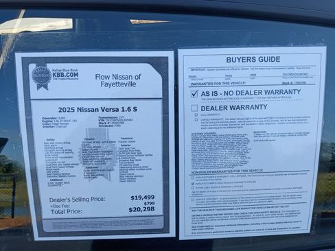 Used 2025 Nissan Versa S w/ S Plus Package FWD image 33