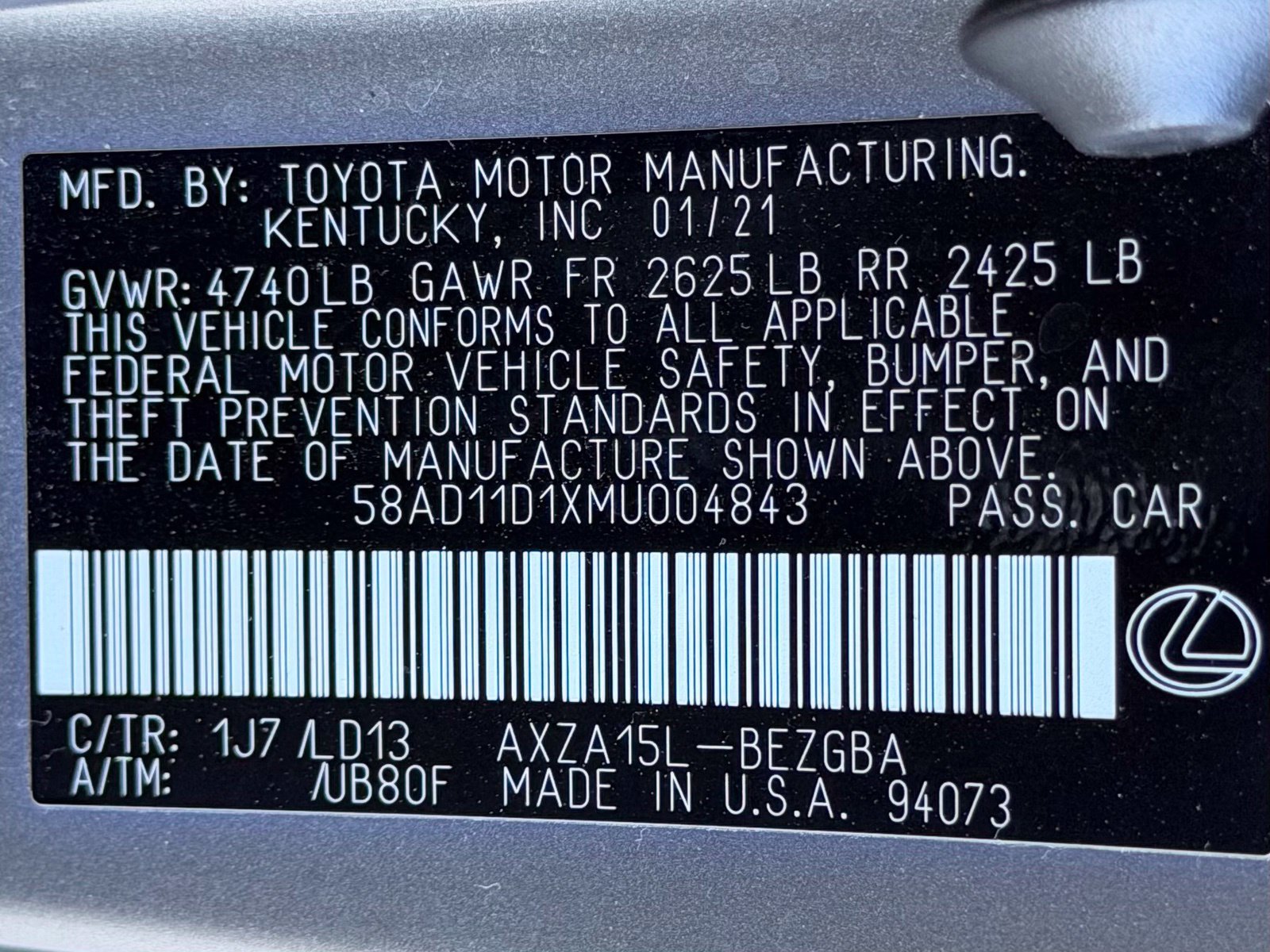 Used 2021 Lexus ES 250 w/ Premium Package AWD/4WD image 49