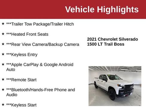 Used 2021 Chevrolet Silverado 1500 LT Trail Boss AWD/4WD image 10