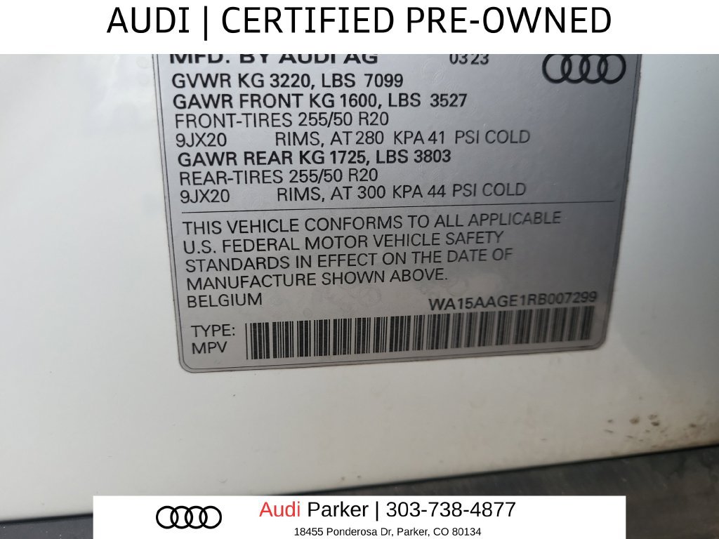 Used 2024 Audi Q8 e-tron Premium Plus w/ Premium Plus Package AWD/4WD image 22