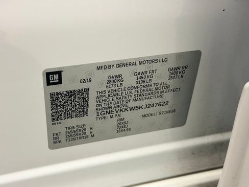 Certified 2019 Chevrolet Traverse Premier w/ LPO, Floor Liner Package image 25