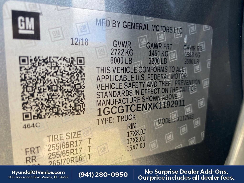 Used 2019 Chevrolet Colorado LT w/ LT Convenience Package AWD/4WD image 20