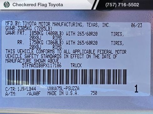 Used 2023 Toyota Tundra 1794 Edition AWD/4WD image 27